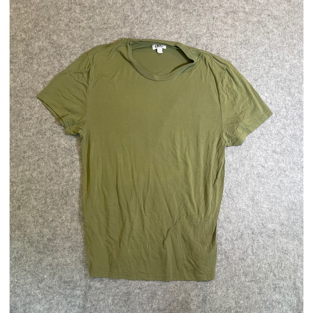 INC International Concepts Mens XL Olive Green Crew Neck Short Sleeve T-Shirt